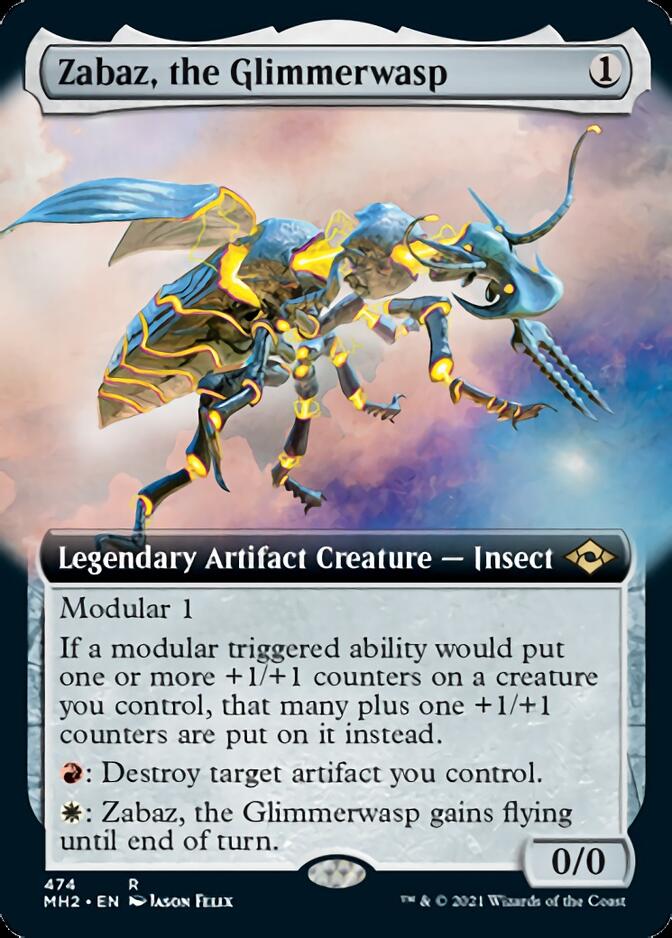 Zabaz, the Glimmerwasp (Extended Art) [Modern Horizons 2] | Silver Goblin