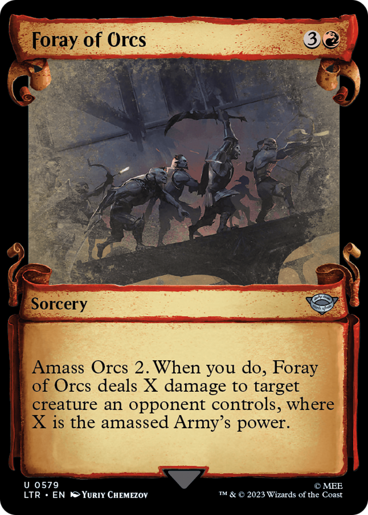Foray of Orcs (Showcase) (579) Foil - The Lord of the Rings: Tales of Middle-earth