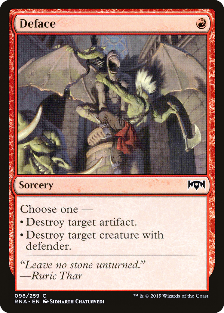 Deface (098) Foil - Ravnica Allegiance