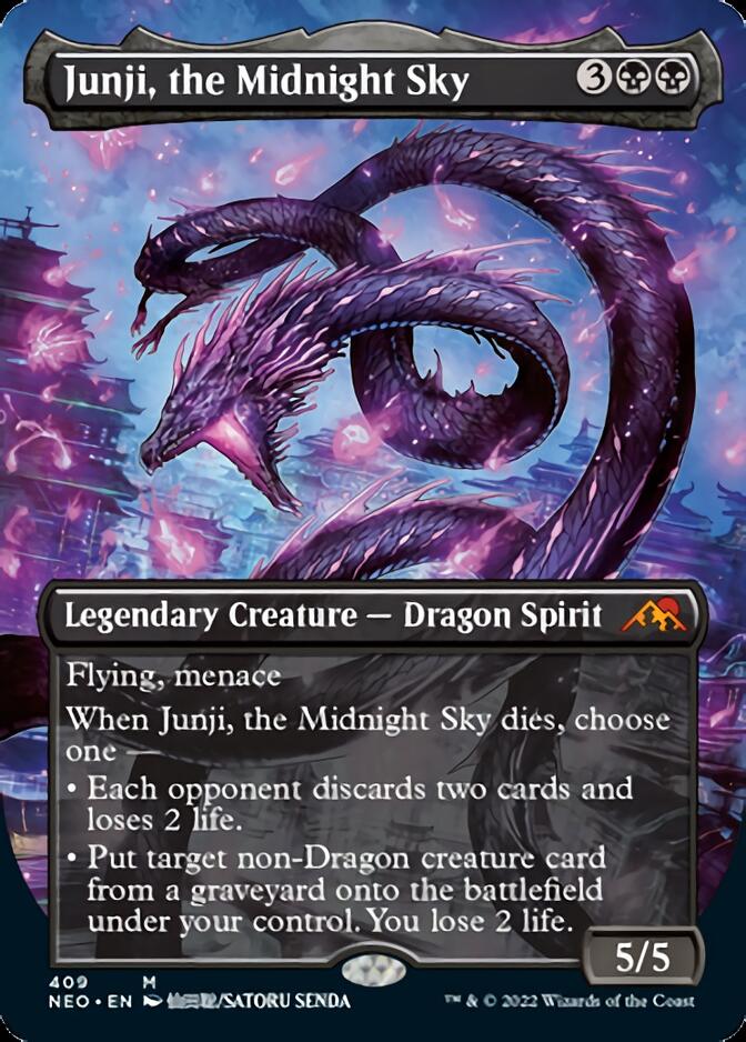 Junji, the Midnight Sky (Borderless Alternate Art) [Kamigawa: Neon Dynasty] | Silver Goblin