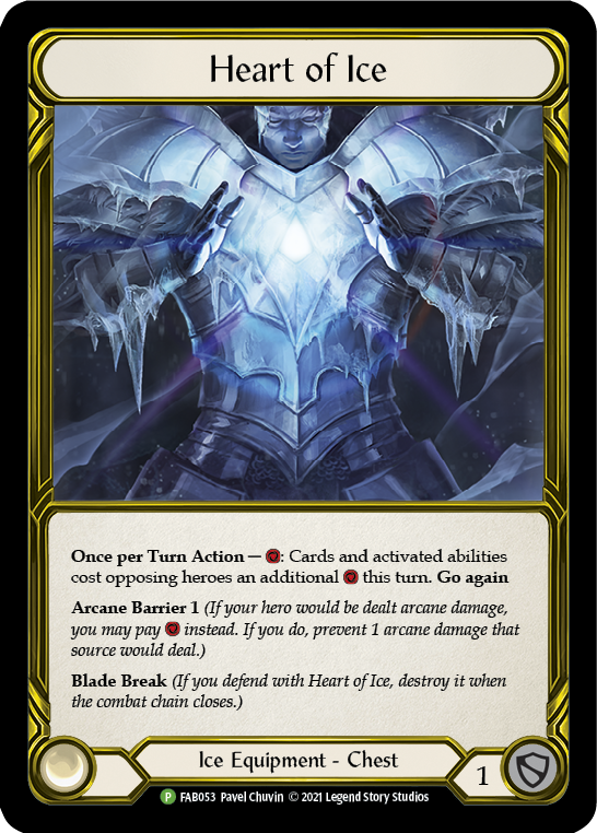 Heart of Ice (Golden) [FAB053] (Promo)  Cold Foil | Silver Goblin