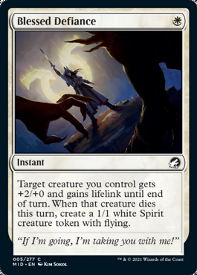 Blessed Defiance [Innistrad: Midnight Hunt] | Silver Goblin