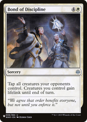 Bond of Discipline [The List Reprints] | Silver Goblin