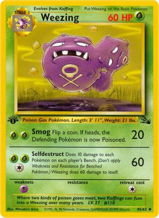 Weezing (45) Unlimited - Fossil