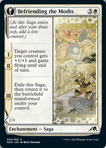Befriending the Moths // Imperial Moth (004) Foil - Kamigawa: Neon Dynasty