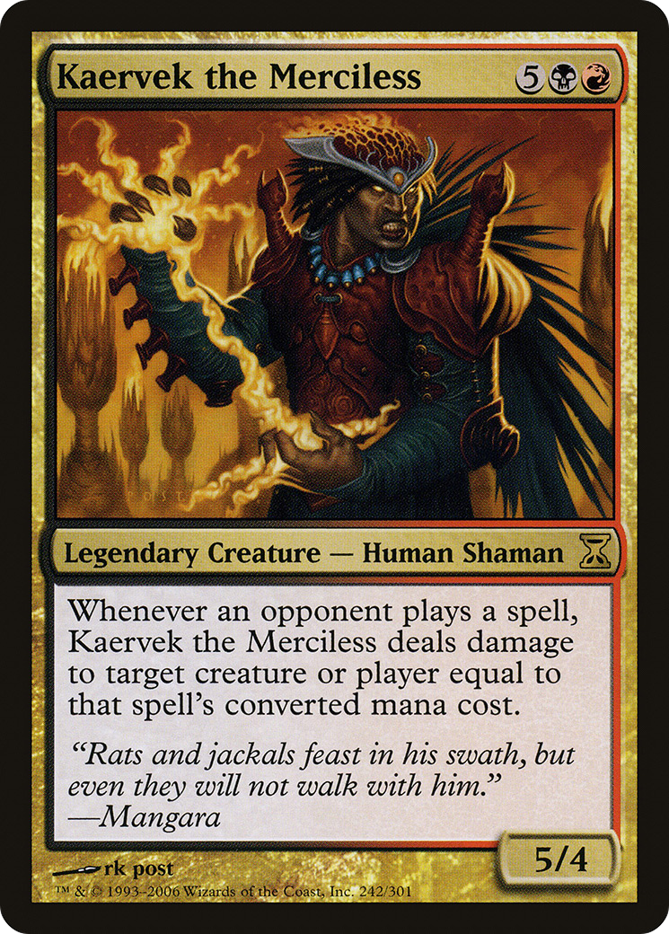 Kaervek the Merciless (242) Foil - Time Spiral