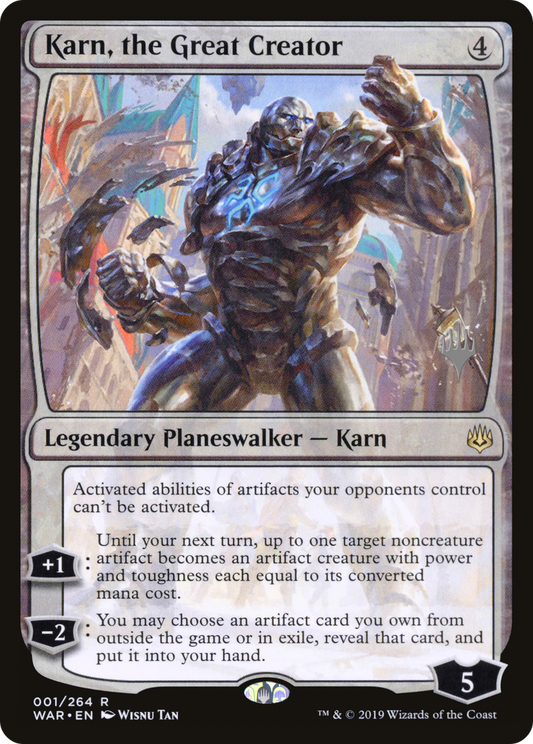 Karn, the Great Creator (01p) - War of the Spark Promos