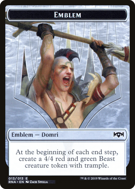 Domri, Chaos Bringer Emblem (013) - Ravnica Allegiance Tokens