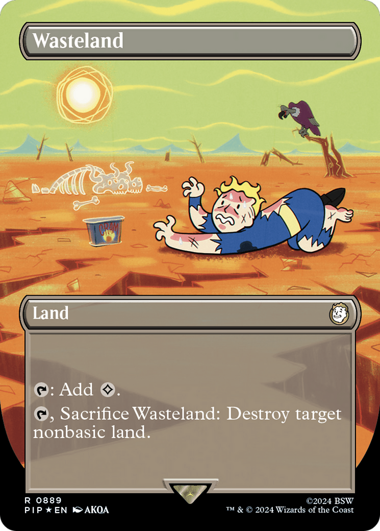 Wasteland (Borderless) (Surge Foil) (889) Foil - Fallout