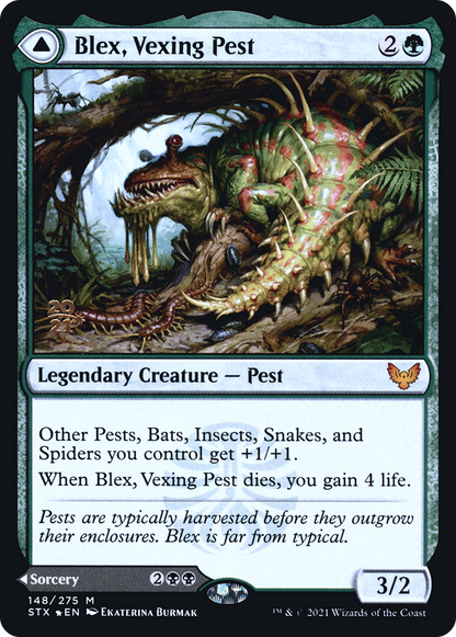 Blex, Vexing Pest // Search for Blex (148s) Foil - Strixhaven: School of Mages Promos