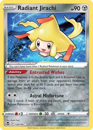 Radiant Jirachi (120) Holofoil - SWSH12 Silver Tempest