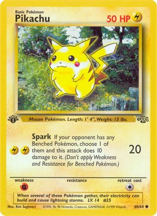 Pikachu (60/64) [Jungle 1st Edition] | Silver Goblin