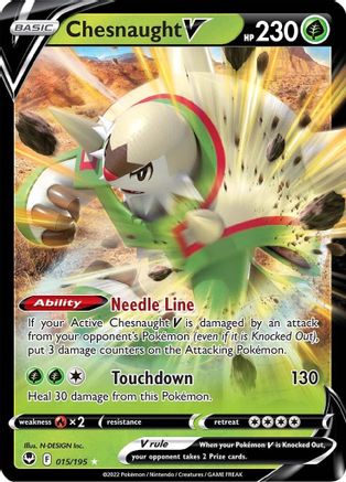 Chesnaught V (15) Holofoil - SWSH12 Silver Tempest