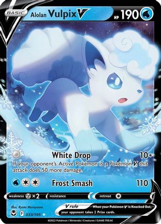 Alolan Vulpix V (033/195) [Sword & Shield: Silver Tempest] | Silver Goblin