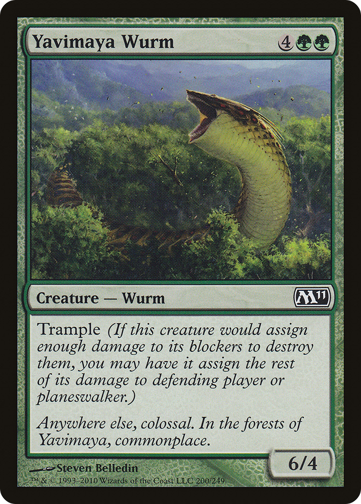 Yavimaya Wurm (200) Foil - Magic 2011