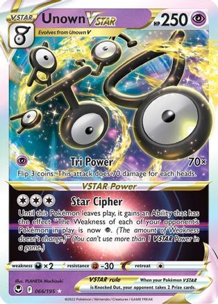 Unown VSTAR (66) Holofoil - SWSH12 Silver Tempest