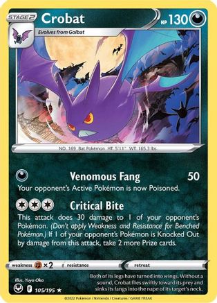 Crobat (105) Holofoil - Silver Tempest