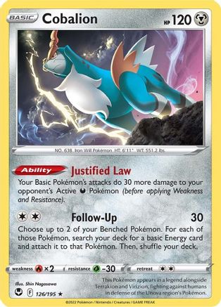 Cobalion (126) - Silver Tempest