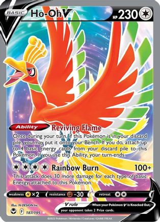 Ho-oh V (187/195) [Sword & Shield: Silver Tempest] | Silver Goblin