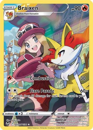 Braixen (TG01) Holofoil - SWSH12 Silver Tempest Trainer Gallery