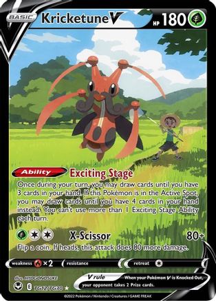 Kricketune V (TG12) Holofoil - SWSH12 Silver Tempest Trainer Gallery