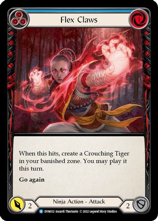 Flex Claws (Blue) (DYN052) Rainbow Foil - Dynasty