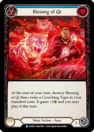 Blessing of Qi (Blue) (DYN055) Rainbow Foil - Dynasty