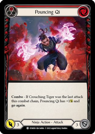 Pouncing Qi (Red) (DYN056) Rainbow Foil - Dynasty