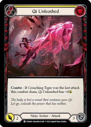 Qi Unleashed (Yellow) (DYN060) Rainbow Foil - Dynasty