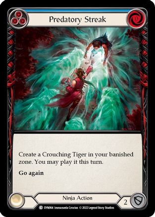 Predatory Streak (Blue) (DYN064) Rainbow Foil - Dynasty