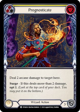 Prognosticate (Yellow) (DYN204) Rainbow Foil - Dynasty