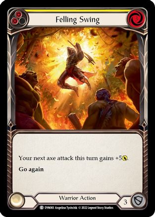 Felling Swing (Yellow) (DYN083) Rainbow Foil - Dynasty