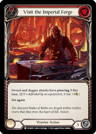 Visit the Imperial Forge (Red) (DYN085) Rainbow Foil - Dynasty