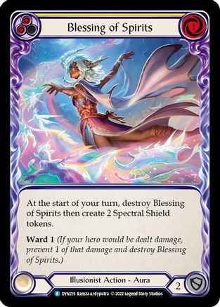 Blessing of Spirits (Yellow) (DYN219) Rainbow Foil - Dynasty