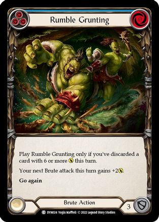 Rumble Grunting (Blue) (DYN024) Rainbow Foil - Dynasty