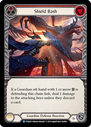 Shield Bash (Red) (DYN030) Rainbow Foil - Dynasty
