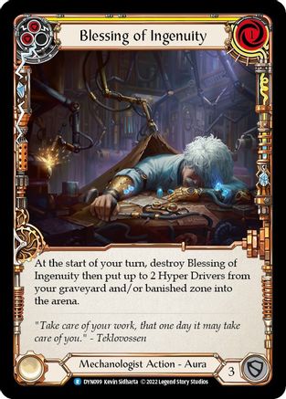 Blessing of Ingenuity (Yellow) (DYN099) Rainbow Foil - Dynasty