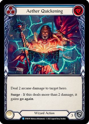 Aether Quickening (Blue) (DYN199) Rainbow Foil - Dynasty
