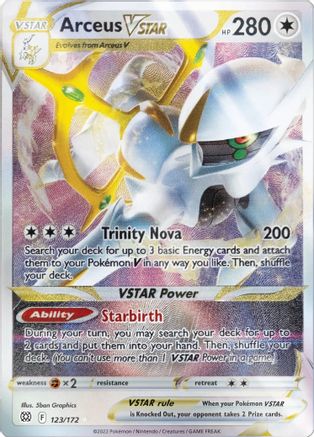 Arceus VSTAR (123/172) (Metal Card) [Sword & Shield: Brilliant Stars] | Silver Goblin