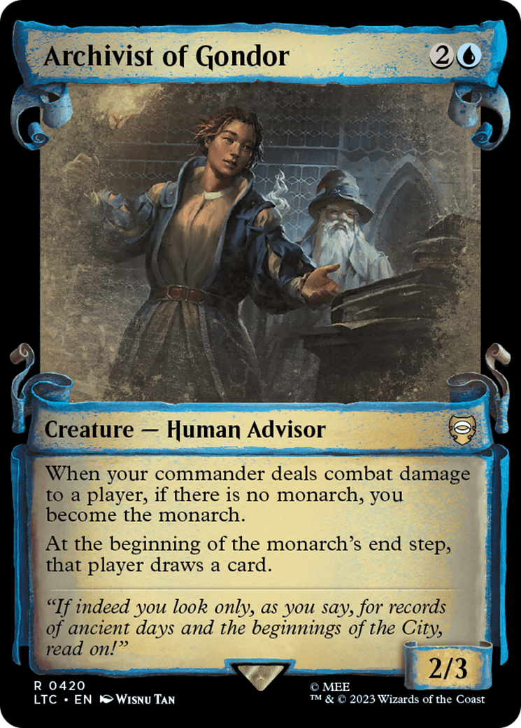 Archivist of Gondor (Showcase) (420) Foil - Tales of Middle-earth Commander