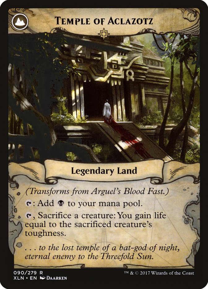 Arguel's Blood Fast // Temple of Aclazotz (090) Foil - Ixalan