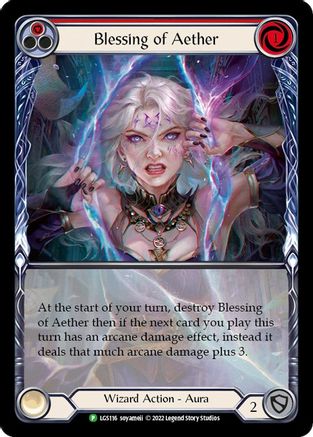 Blessing of Aether (Red) (LGS116) Rainbow Foil - FaB Promos