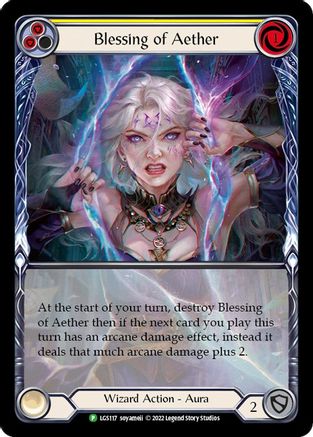 Blessing of Aether (Yellow) (LGS117) Rainbow Foil - FaB Promos