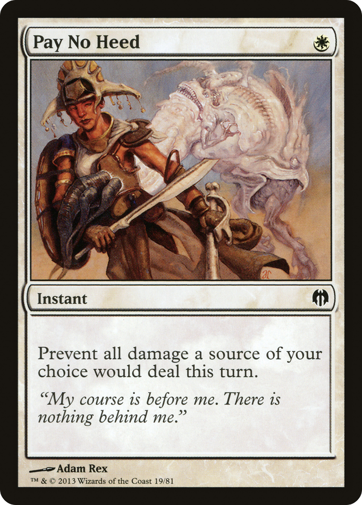 Pay No Heed (019) - Duel Decks: Heroes vs. Monsters