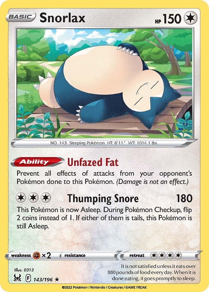 Snorlax (143/196) [Sword & Shield: Lost Origin] | Silver Goblin