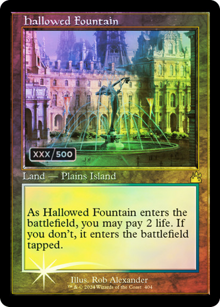 Hallowed Fountain (Retro) (Serialized) [Ravnica Remastered] | Silver Goblin