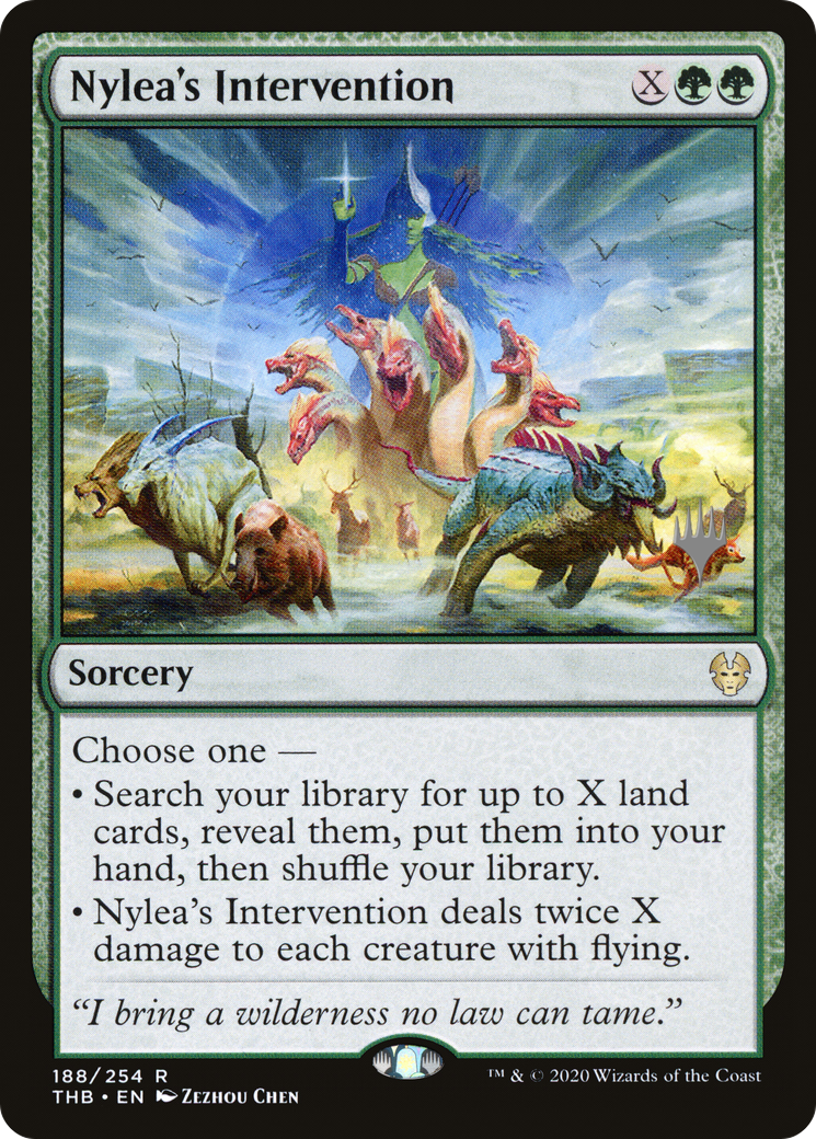 Nylea's Intervention (188p) Foil - Theros Beyond Death Promos