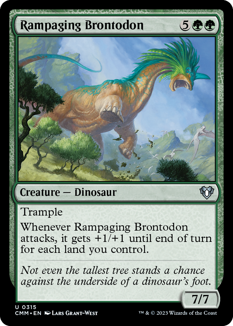 Rampaging Brontodon [Commander Masters] | Silver Goblin