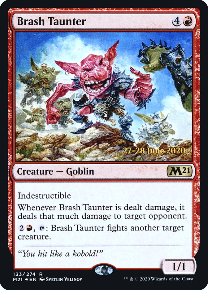 Brash Taunter [Core Set 2021 Prerelease Promos] | Silver Goblin