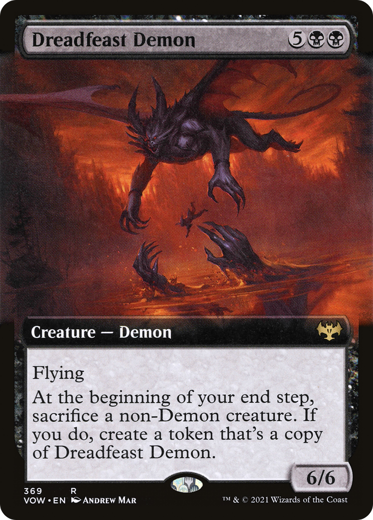 Dreadfeast Demon (Extended Art) (369) Foil - Innistrad: Crimson Vow
